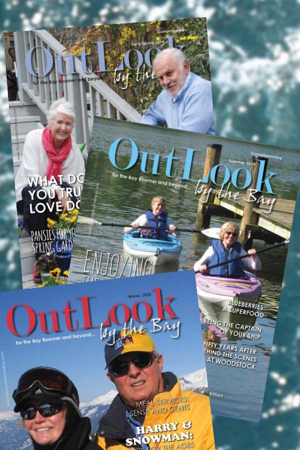Covers of OutLook by the Bay magazine.