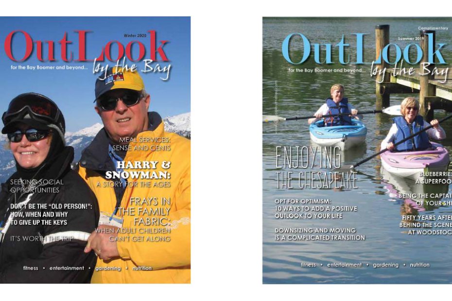 Two covers from OutLook by the Bay magazine